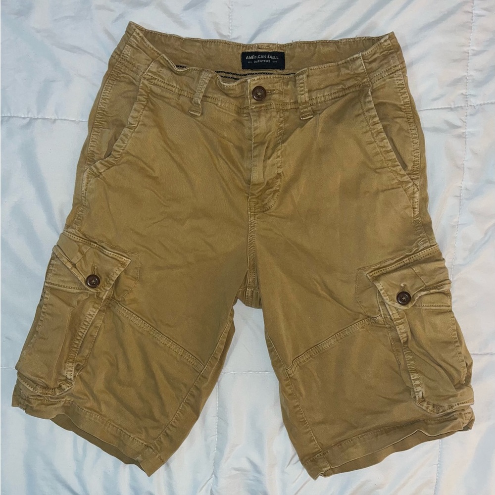 Mens American Eagle Outfitters Khaki Cargo Shorts